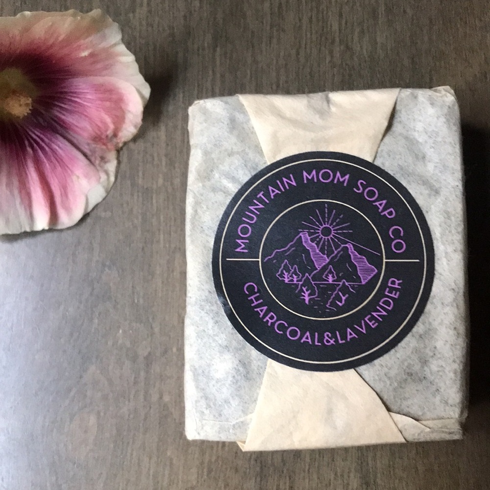 Organic Charcoal Lavender Acne cleansing bar (4.5 oz)/aromatherapy soap/ black - Picture 4 of 6